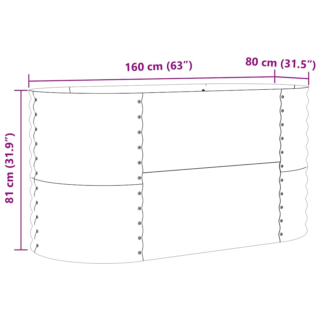 Letto Rialzato Marrone 160 x 80 x 81 cm Acciaio