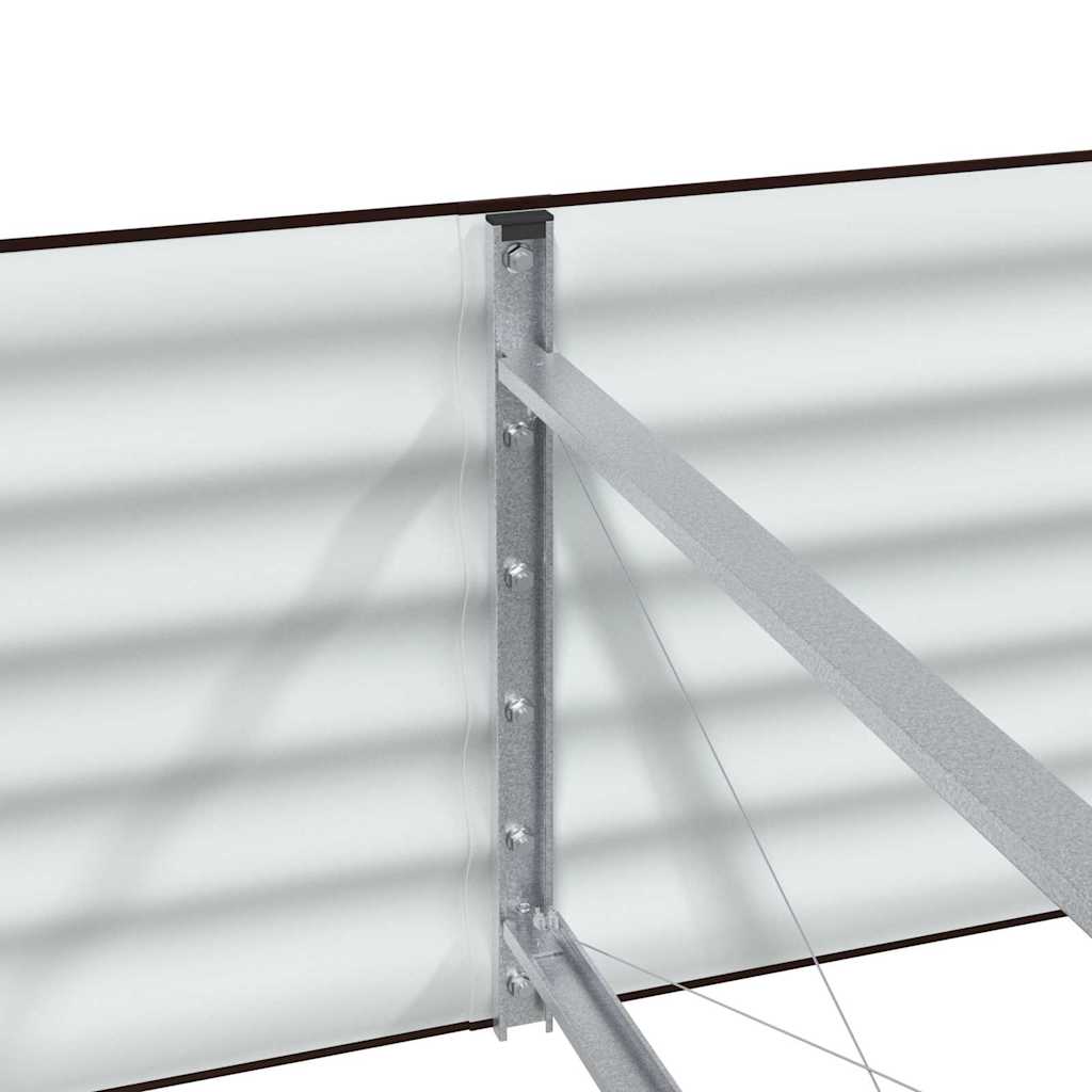 Letto Rialzato Marrone 240 x 80 x 44 cm Acciaio