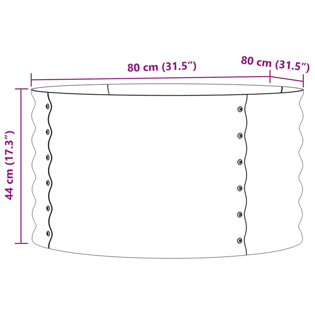 Letto Rialzato Marrone 80 x 80 x 44 cm Acciaio