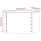 Letto Rialzato Marrone 80 x 80 x 44 cm Acciaio