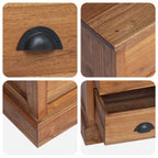 Comodino Naturale 40 x 30 x 50 cm Legno di teak solido