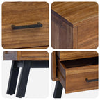 Comodino Naturale 40 x 35 x 55 cm Legno di teak solido