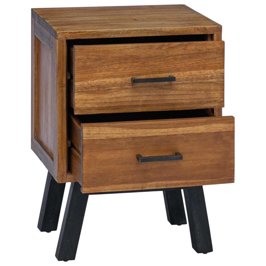 Comodino Naturale 40 x 35 x 55 cm Legno di teak solido