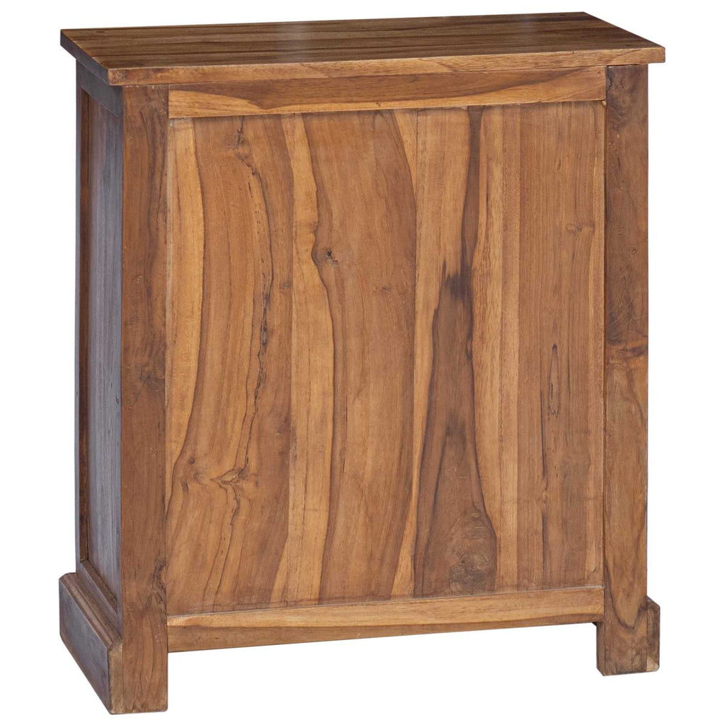 Armadio con porta Naturale 65 x 30 x 75 cm Legno di teak solido