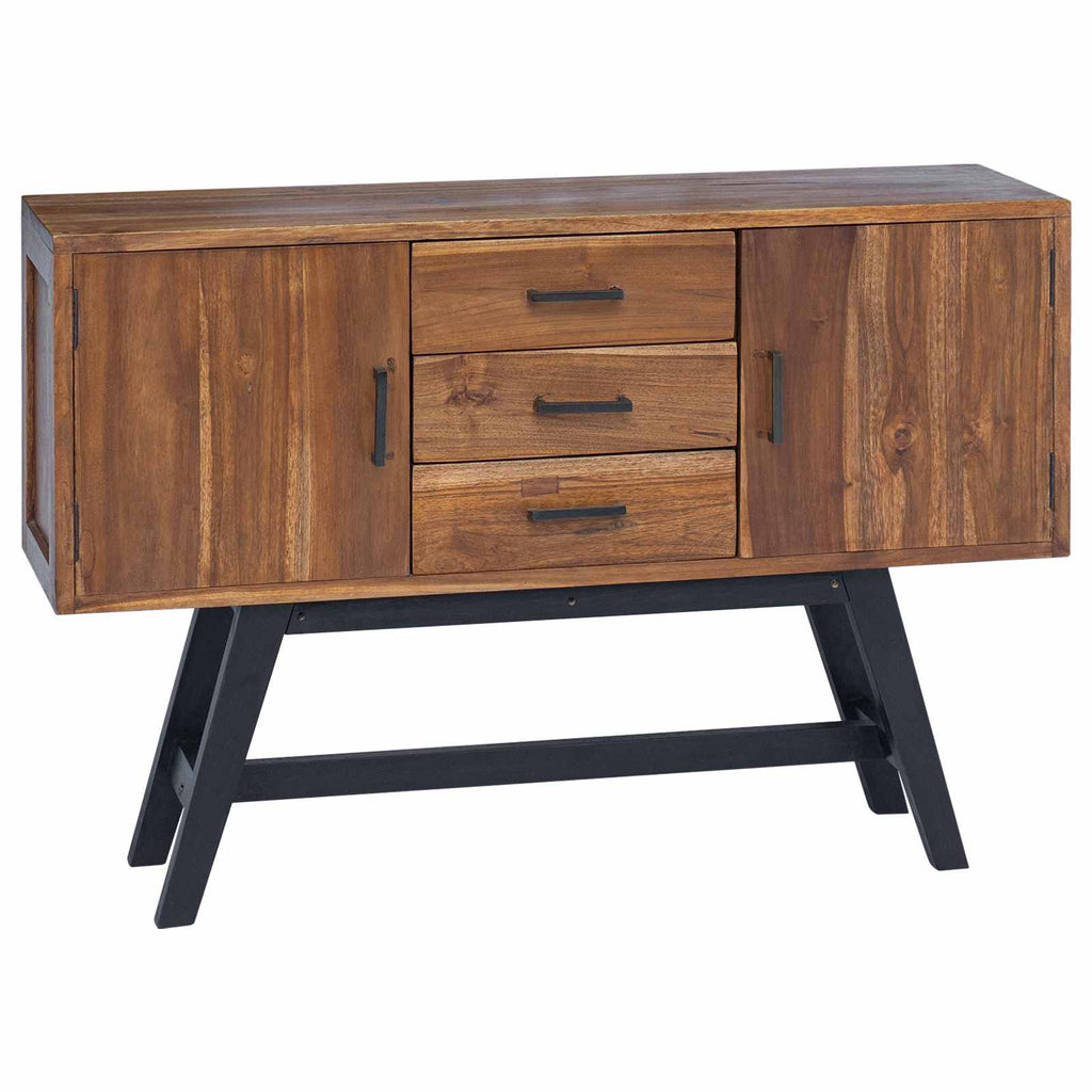 Supporto TV Naturale 110 x 30 x 75 cm Legno di teak solido