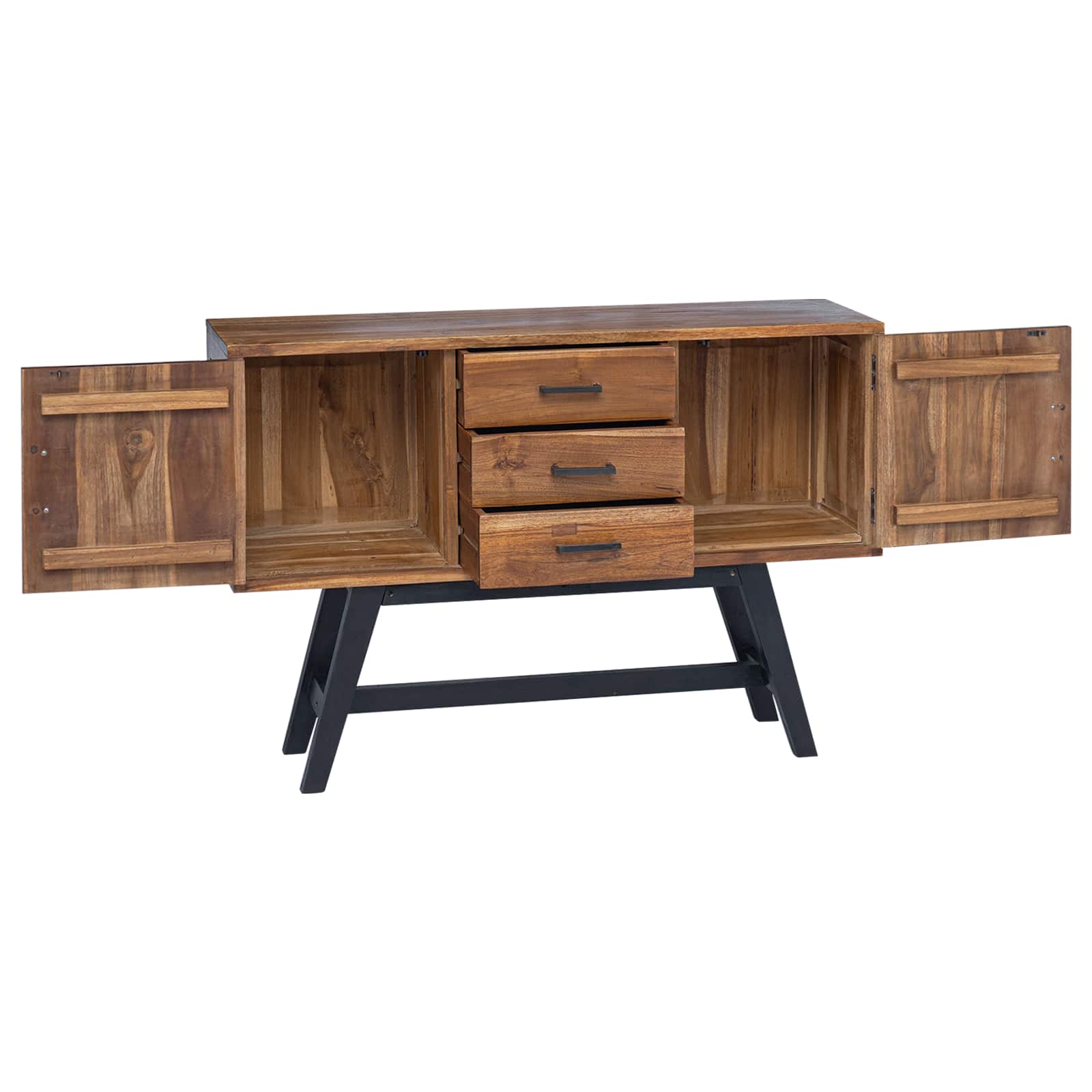 Supporto TV Naturale 110 x 30 x 75 cm Legno di teak solido