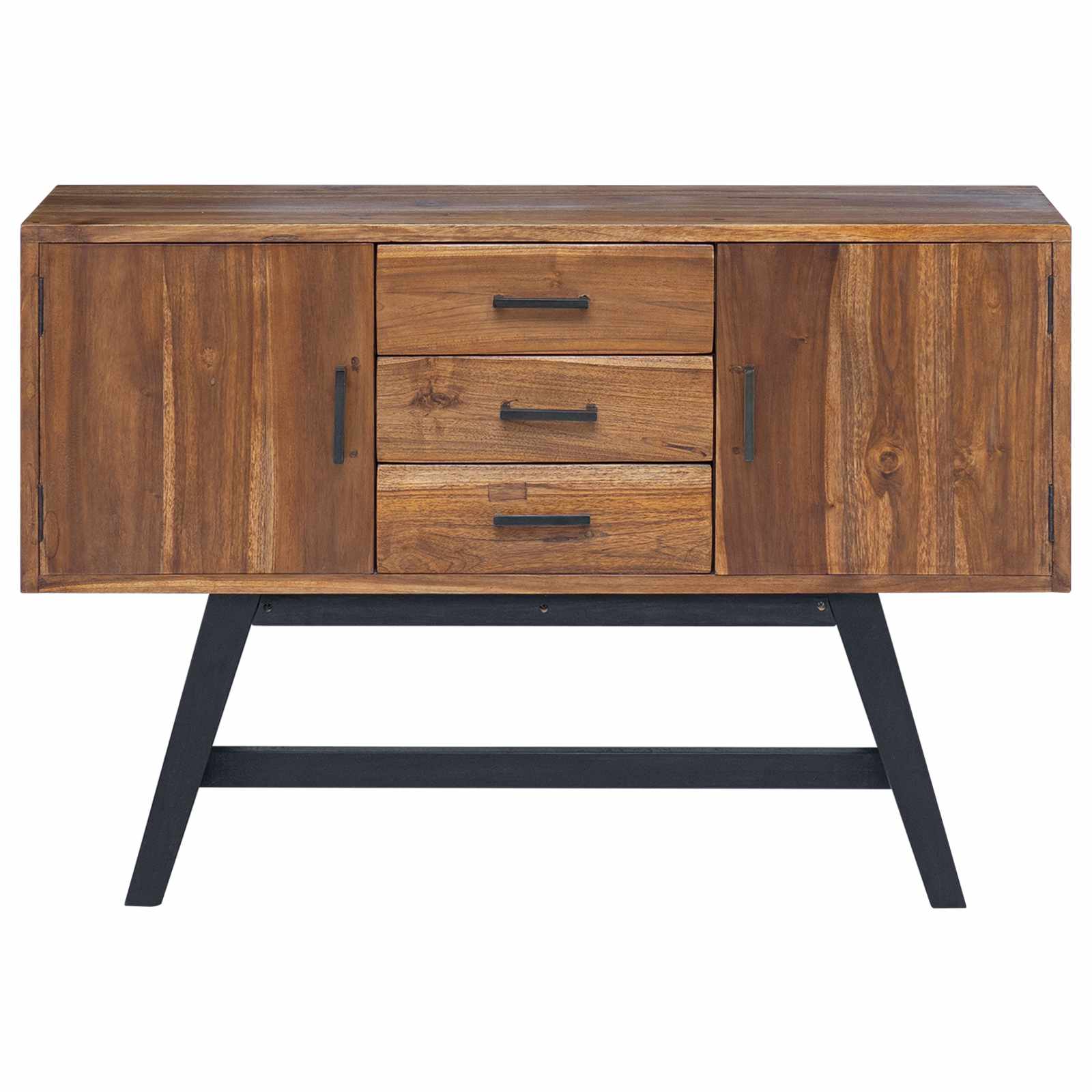 Supporto TV Naturale 110 x 30 x 75 cm Legno di teak solido
