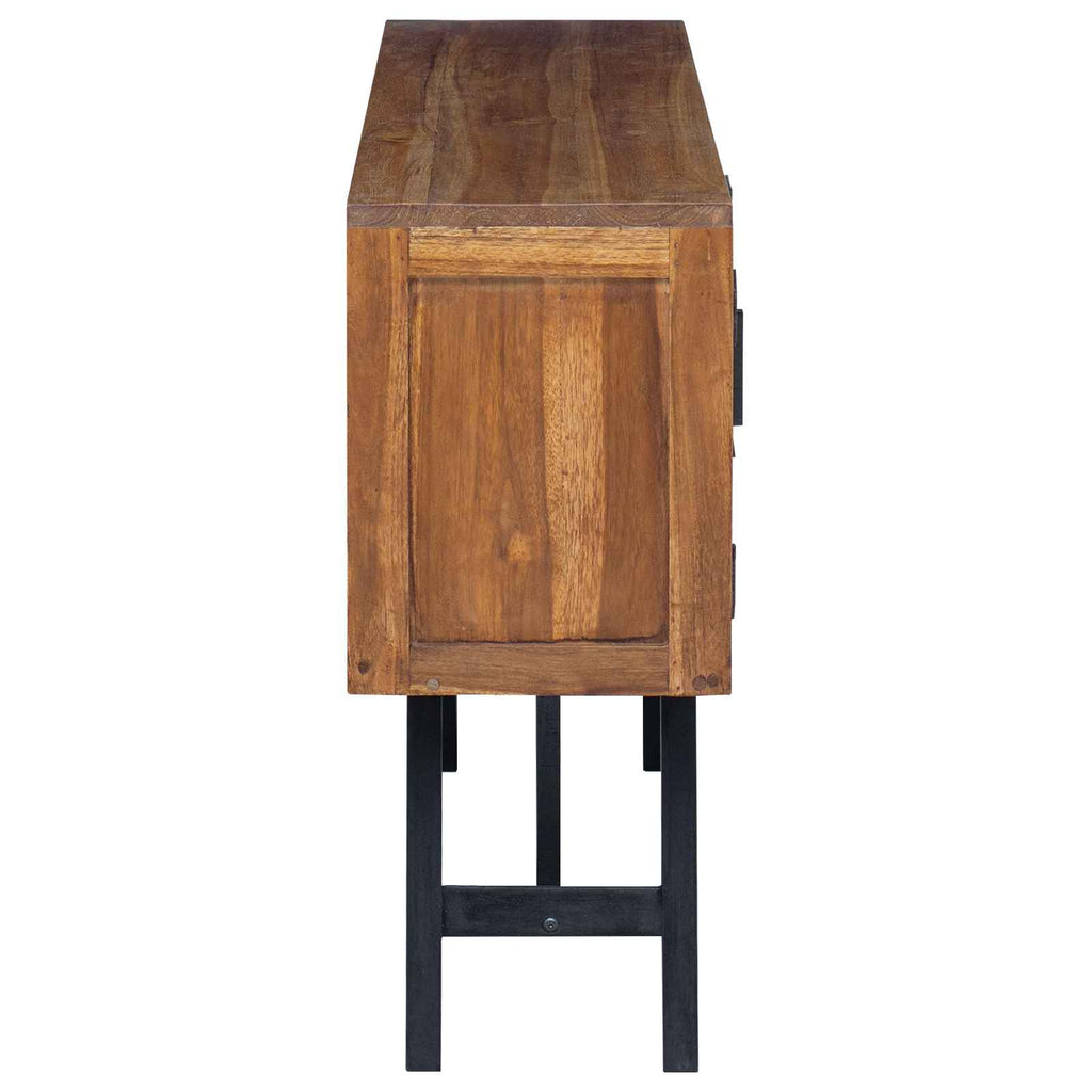 Supporto TV Naturale 110 x 30 x 75 cm Legno di teak solido