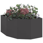 Vaso d'angolo Nero 60 x 60 x 35 cm Acciaio
