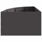 Vaso d'angolo Nero 60 x 60 x 35 cm Acciaio