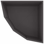 Vaso d'angolo Nero 60 x 60 x 35 cm Acciaio
