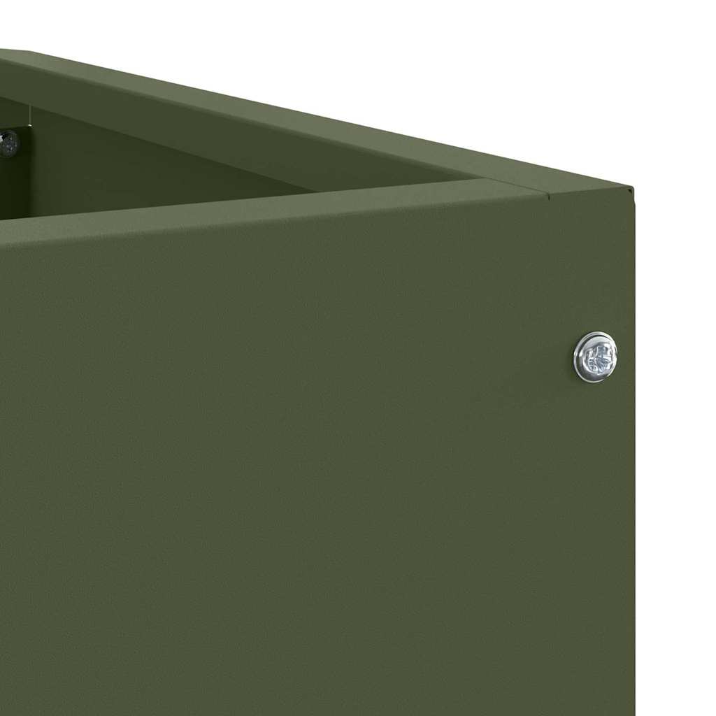 Vaso d'angolo Oliver verde 60 x 60 x 35 cm Acciaio