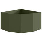 Vaso d'angolo Oliver verde 60 x 60 x 35 cm Acciaio