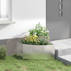 Vaso d'angolo Argento 60 x 60 x 35 cm Acciaio inossidabile