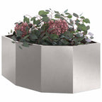 Vaso d'angolo Argento 60 x 60 x 35 cm Acciaio inossidabile
