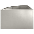 Vaso d'angolo Argento 60 x 60 x 35 cm Acciaio inossidabile
