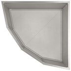 Vaso d'angolo Argento 60 x 60 x 35 cm Acciaio inossidabile