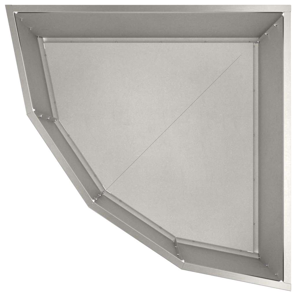 Vaso d'angolo Argento 60 x 60 x 35 cm Acciaio inossidabile