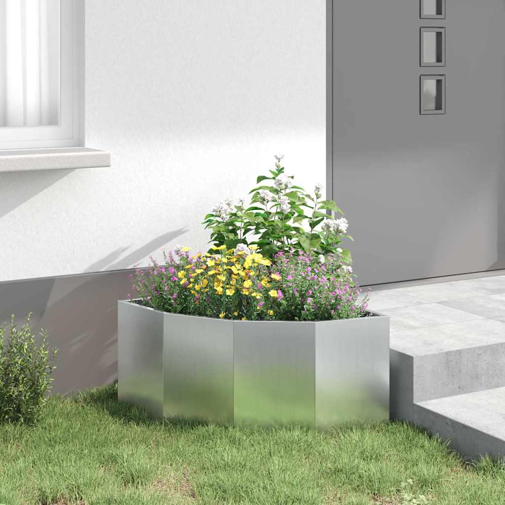 Vaso d'angolo Argento 60 x 60 x 35 cm Acciaio zincato
