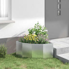 Vaso d'angolo Argento 60 x 60 x 35 cm Acciaio zincato