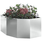 Vaso d'angolo Argento 60 x 60 x 35 cm Acciaio zincato