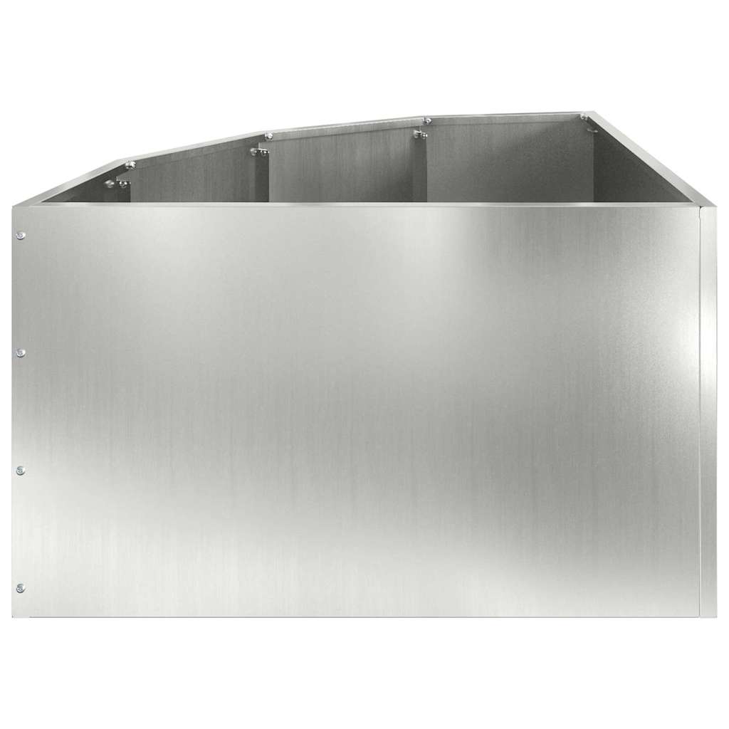 Vaso d'angolo Argento 60 x 60 x 35 cm Acciaio zincato