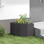 Vaso d'angolo Nero 45 x 45 x 35 cm Acciaio