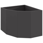 Vaso d'angolo Nero 45 x 45 x 35 cm Acciaio