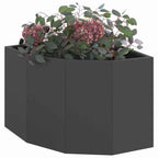 Vaso d'angolo Nero 45 x 45 x 35 cm Acciaio