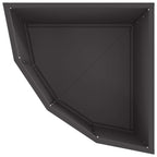Vaso d'angolo Nero 45 x 45 x 35 cm Acciaio