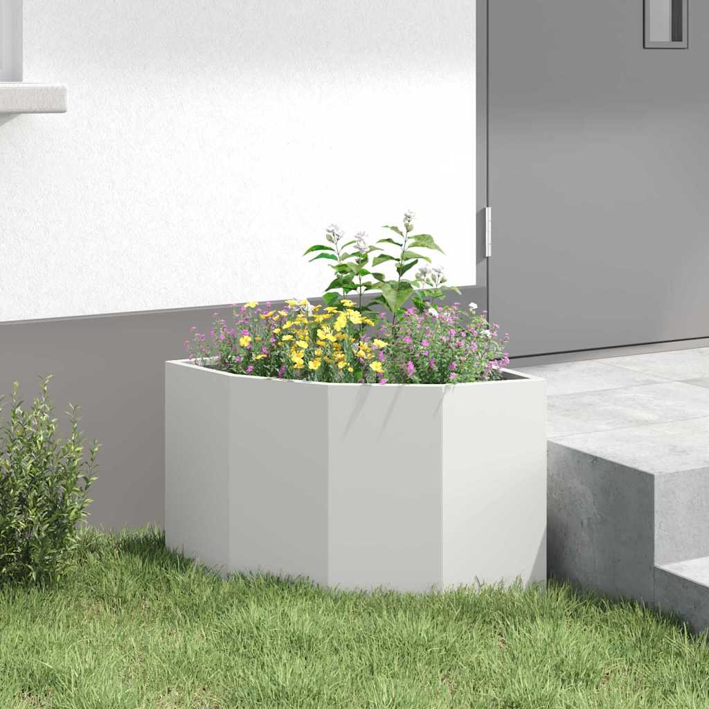 Vaso d'angolo Bianco 45 x 45 x 35 cm Acciaio