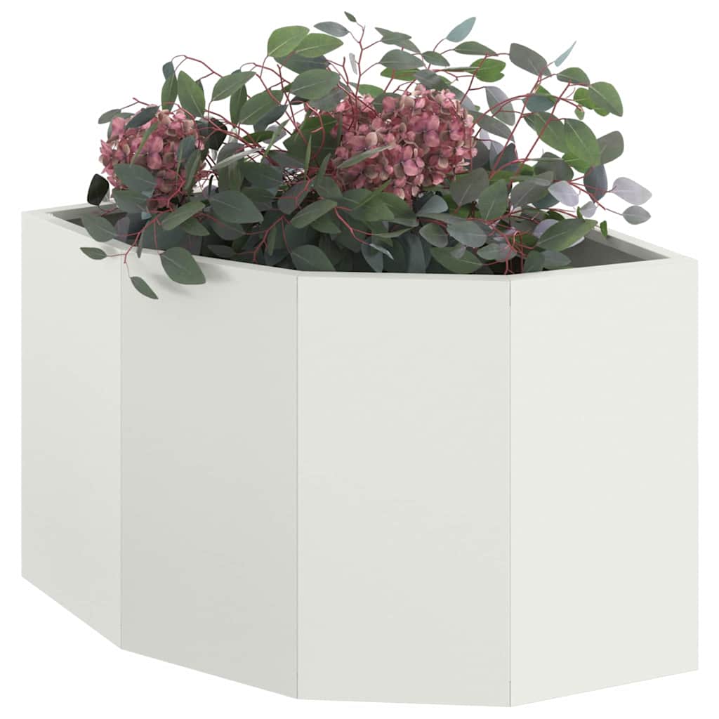 Vaso d'angolo Bianco 45 x 45 x 35 cm Acciaio