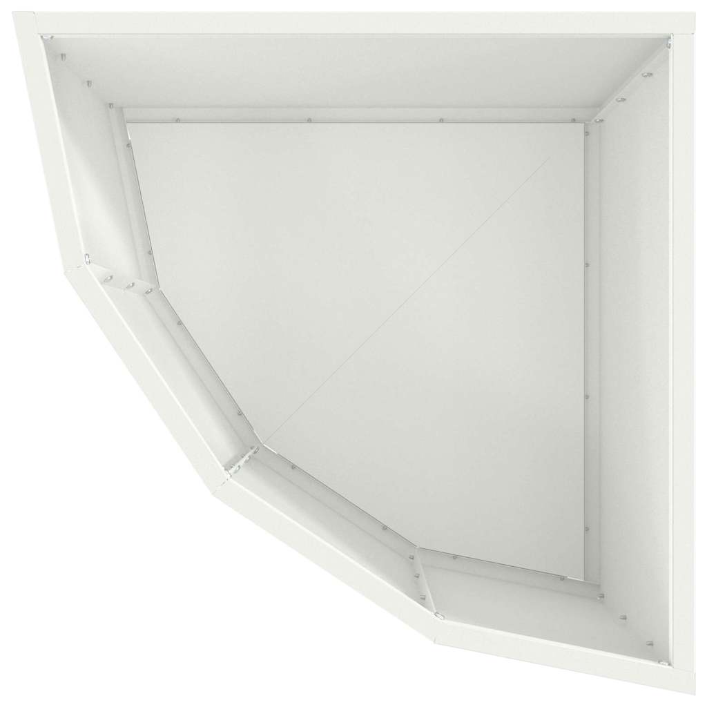 Vaso d'angolo Bianco 45 x 45 x 35 cm Acciaio