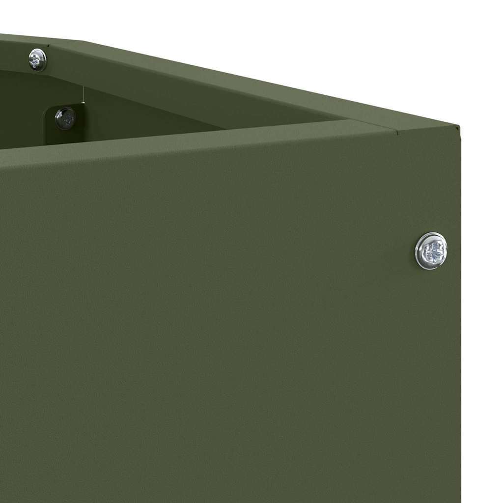 Vaso d'angolo Oliver verde 45 x 45 x 35 cm Acciaio