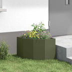 Vaso d'angolo Oliver verde 45 x 45 x 35 cm Acciaio