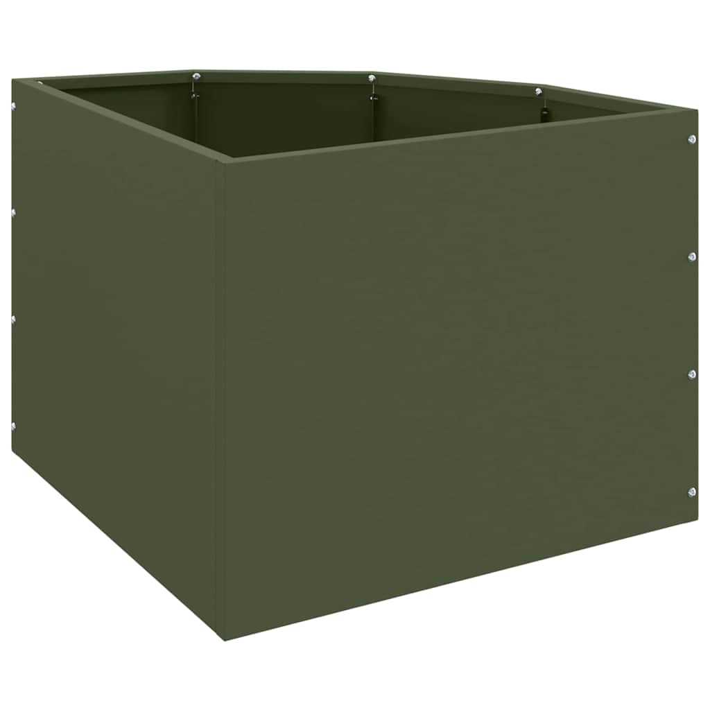 Vaso d'angolo Oliver verde 45 x 45 x 35 cm Acciaio