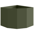 Vaso d'angolo Oliver verde 45 x 45 x 35 cm Acciaio