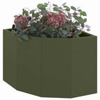 Vaso d'angolo Oliver verde 45 x 45 x 35 cm Acciaio