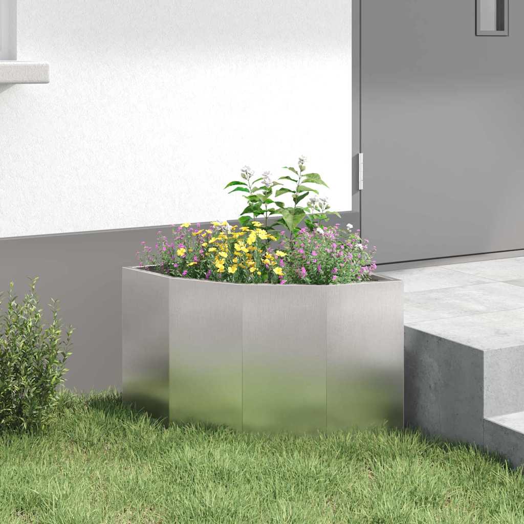 Vaso d'angolo Argento 45 x 45 x 35 cm Acciaio inossidabile