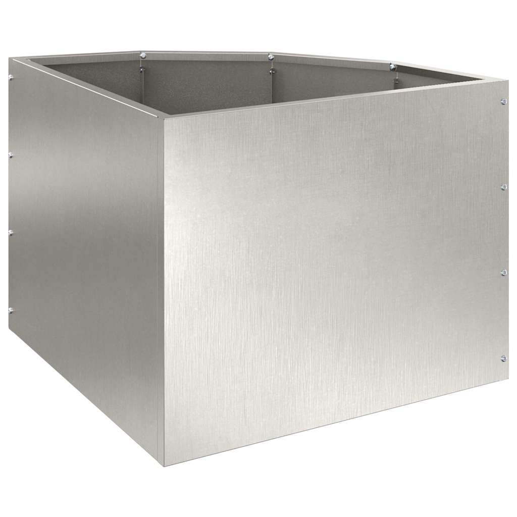 Vaso d'angolo Argento 45 x 45 x 35 cm Acciaio inossidabile