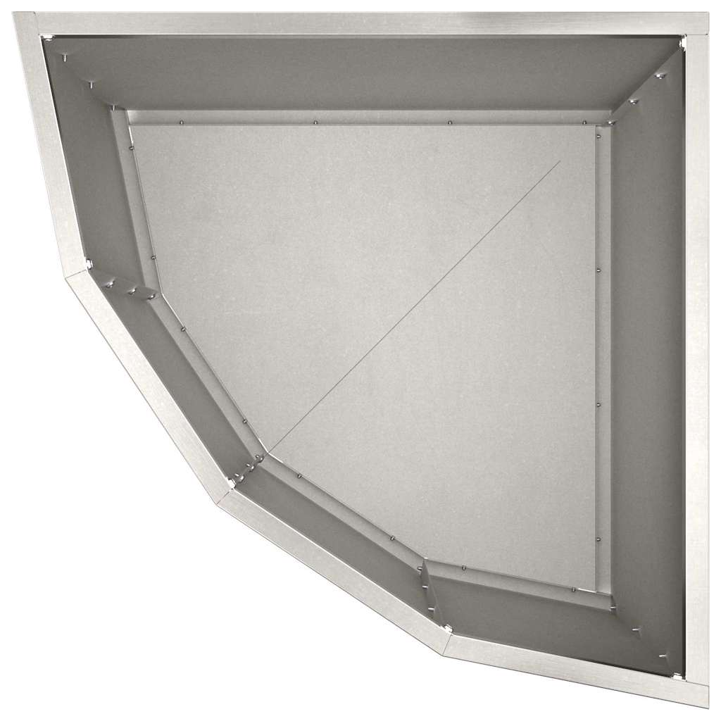 Vaso d'angolo Argento 45 x 45 x 35 cm Acciaio inossidabile