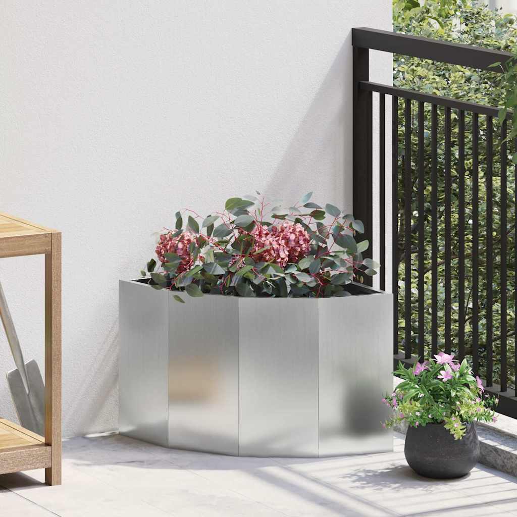 Vaso d'angolo Argento 45 x 45 x 35 cm Acciaio zincato