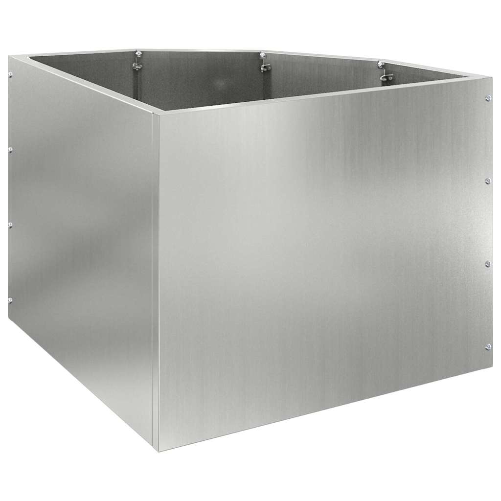 Vaso d'angolo Argento 45 x 45 x 35 cm Acciaio zincato