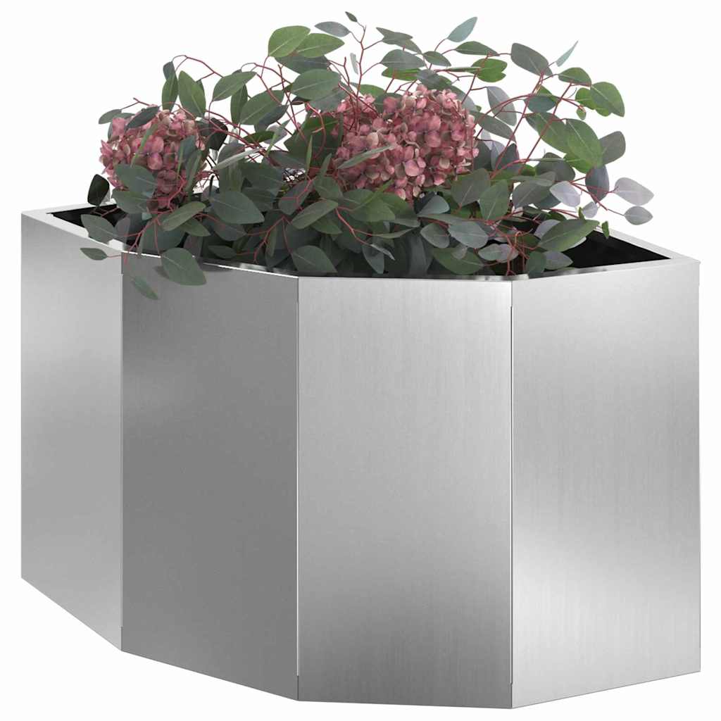 Vaso d'angolo Argento 45 x 45 x 35 cm Acciaio zincato