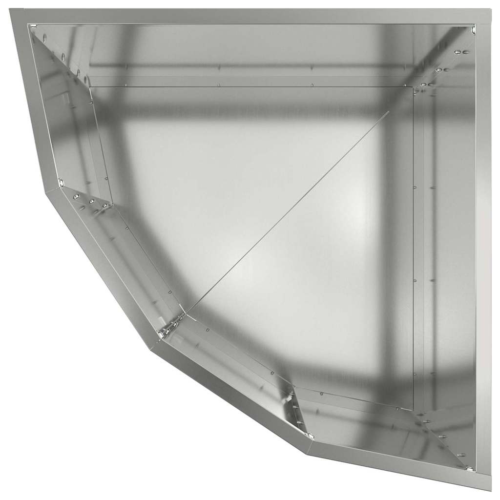 Vaso d'angolo Argento 45 x 45 x 35 cm Acciaio zincato