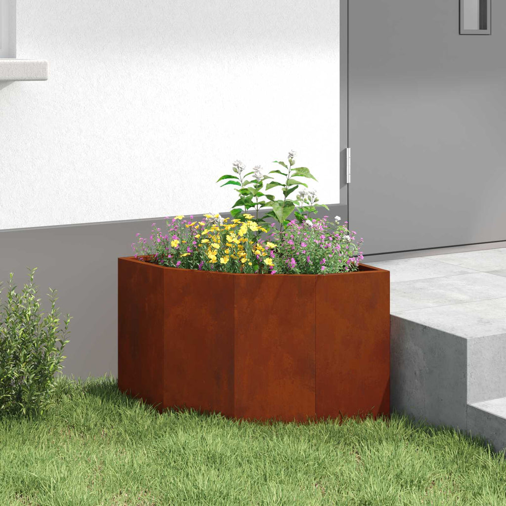 Vaso d'angolo Ruggine 45 x 45 x 35 cm acciaio corten