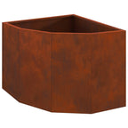 Vaso d'angolo Ruggine 45 x 45 x 35 cm acciaio corten