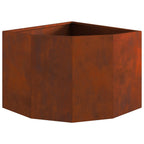 Vaso d'angolo Ruggine 45 x 45 x 35 cm acciaio corten