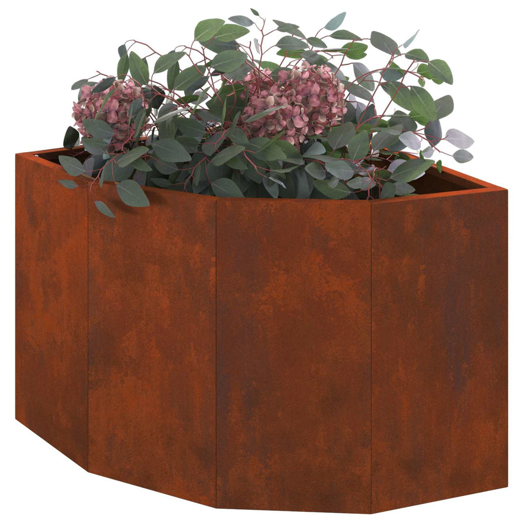Vaso d'angolo Ruggine 45 x 45 x 35 cm acciaio corten