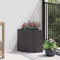 Vaso d'angolo Nero 30 x 30 x 35 cm Acciaio